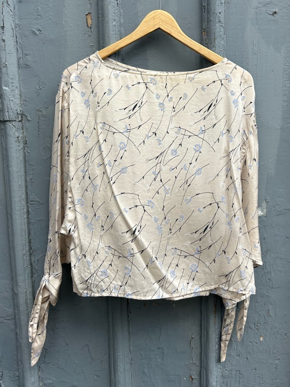 Club Monaco Cream Blossom Blouse, Small